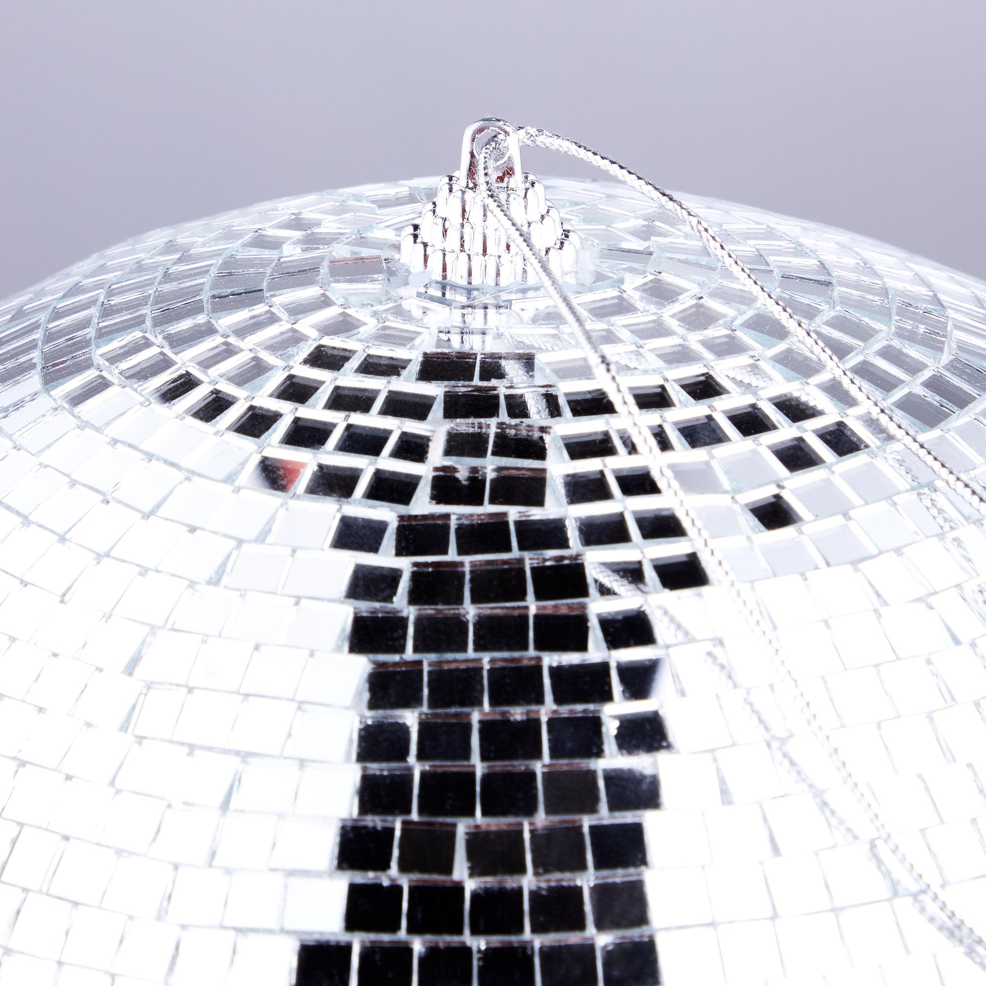 Deko-Kugel DISCO Glas / Kunststoff  Silber 20 x 20 cm 1