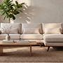 Corner Sofa Japandi 3-Seater Right Beige 9