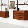 Module shelf teak brown 1960s 3