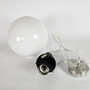Vintage Pendelleuchte Glas Weiß Schwarz  3