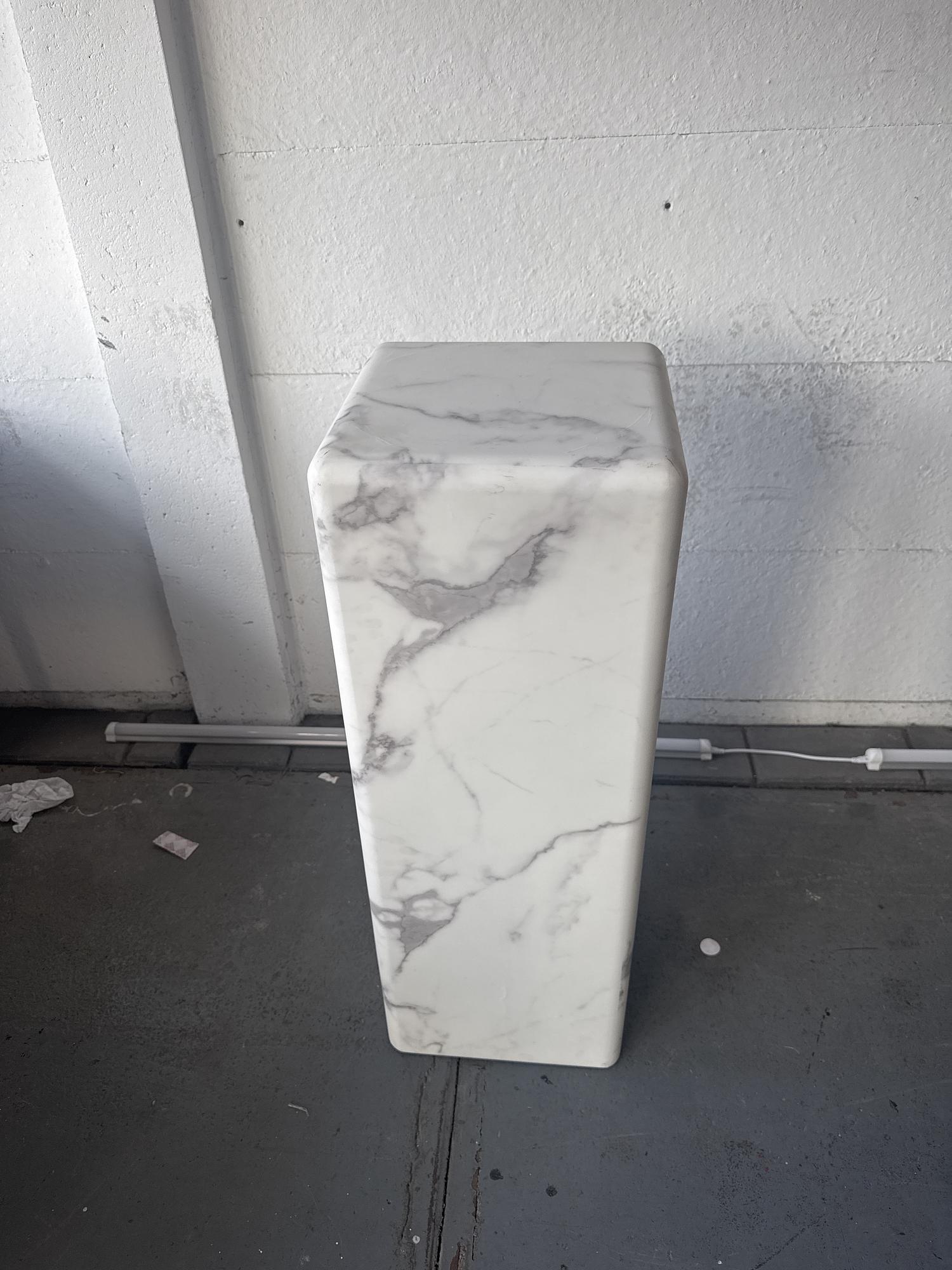 Decorative Column Polspotten Marble White 1