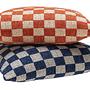 Checkerbox Cushion Cover Navy Blue 45x45cm 1