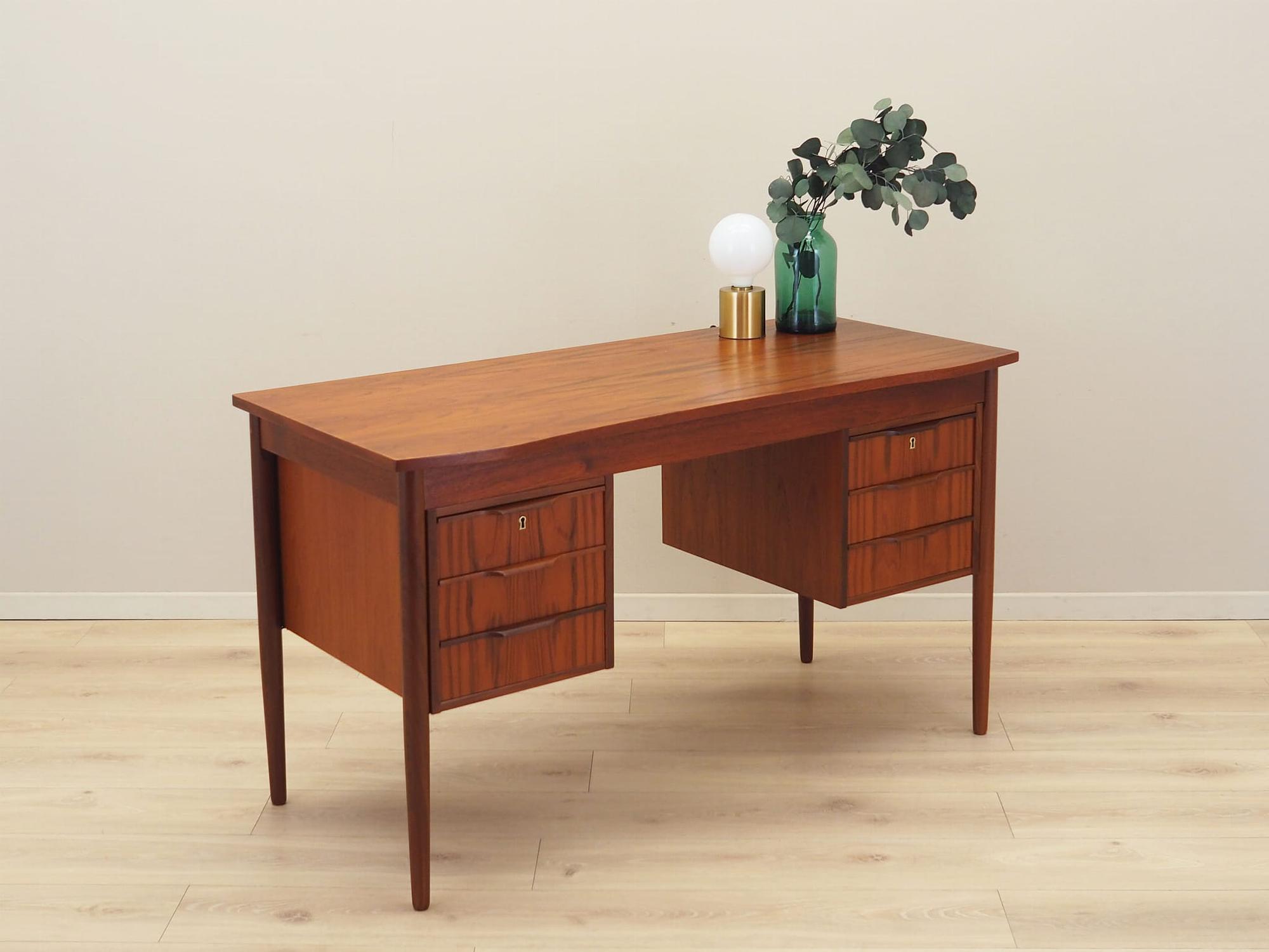 Schreibtisch Teakholz 1960er Jahre 5