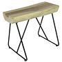 Rechteckiger Hocker Holz Metall 1