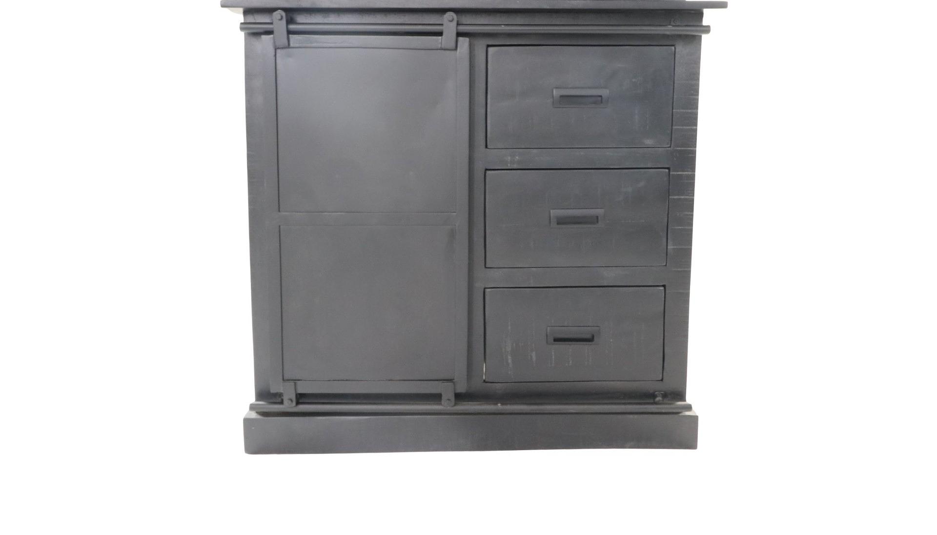 Melbourne Vitrine Mangoholz Metall 2