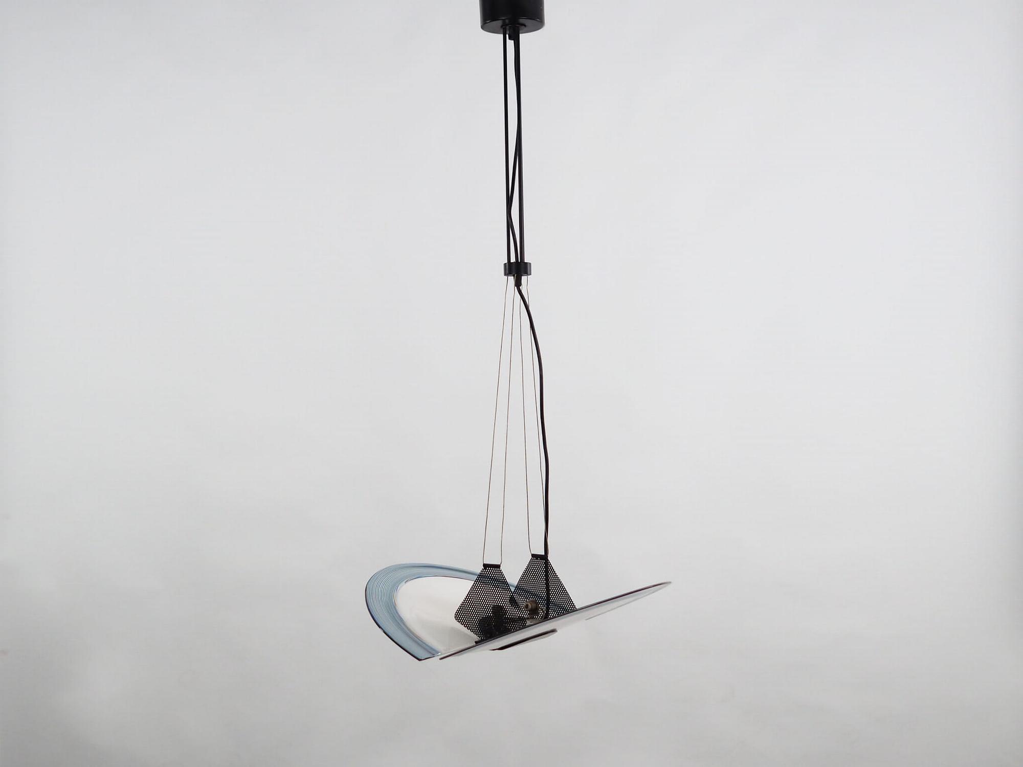 Pendant lamp Metal Glass 1990s 1