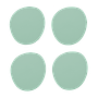 4x Stone Coasters 100% Recycled Leather Mint 1