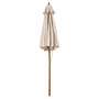 Sonnenschirm Textil Holz Beige 1
