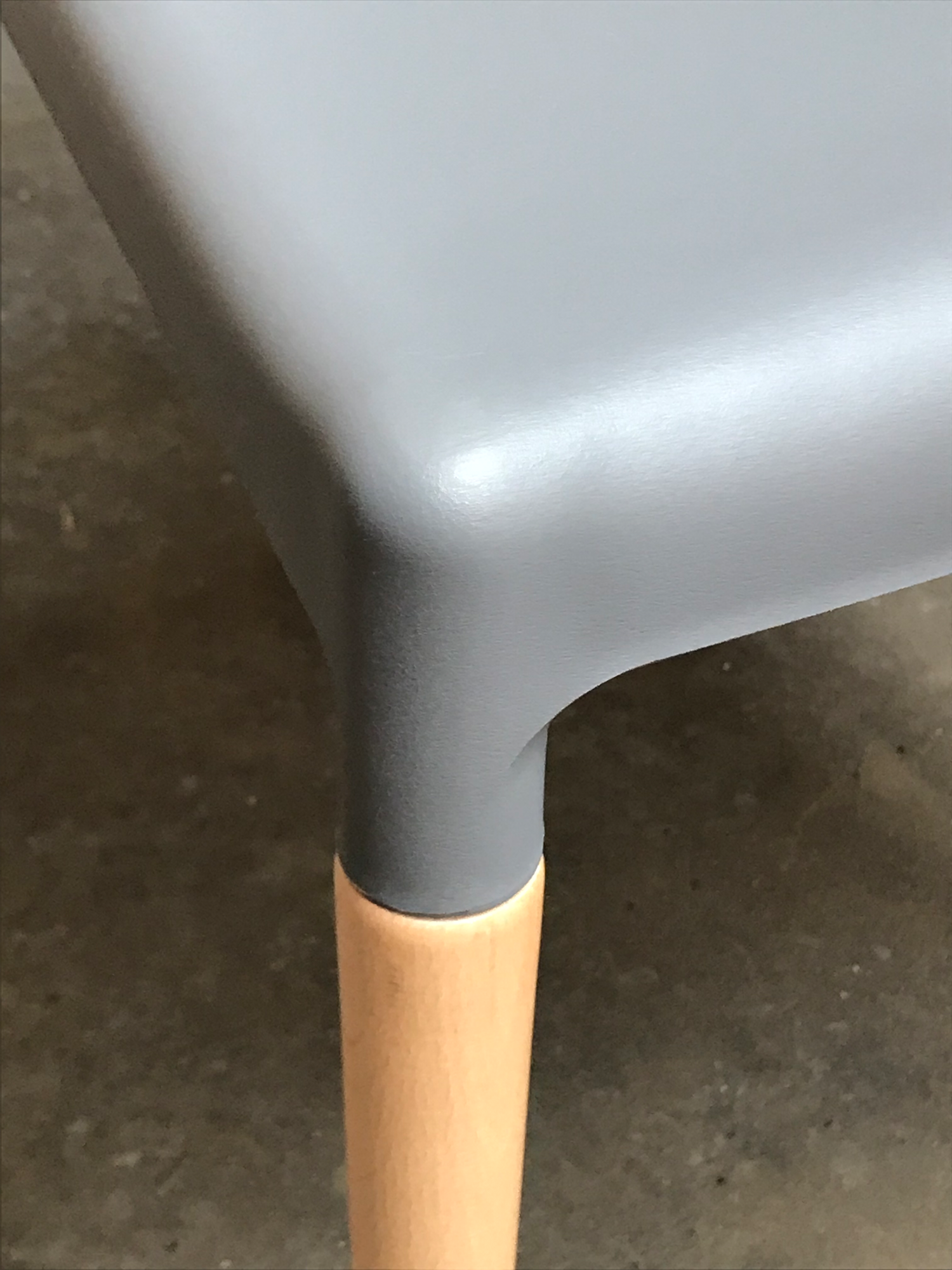 Belloch Stuhl Holz Kunststoff Grau 3