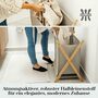 Wäschesammler Holz Textil Faltbar Grau 60L 4