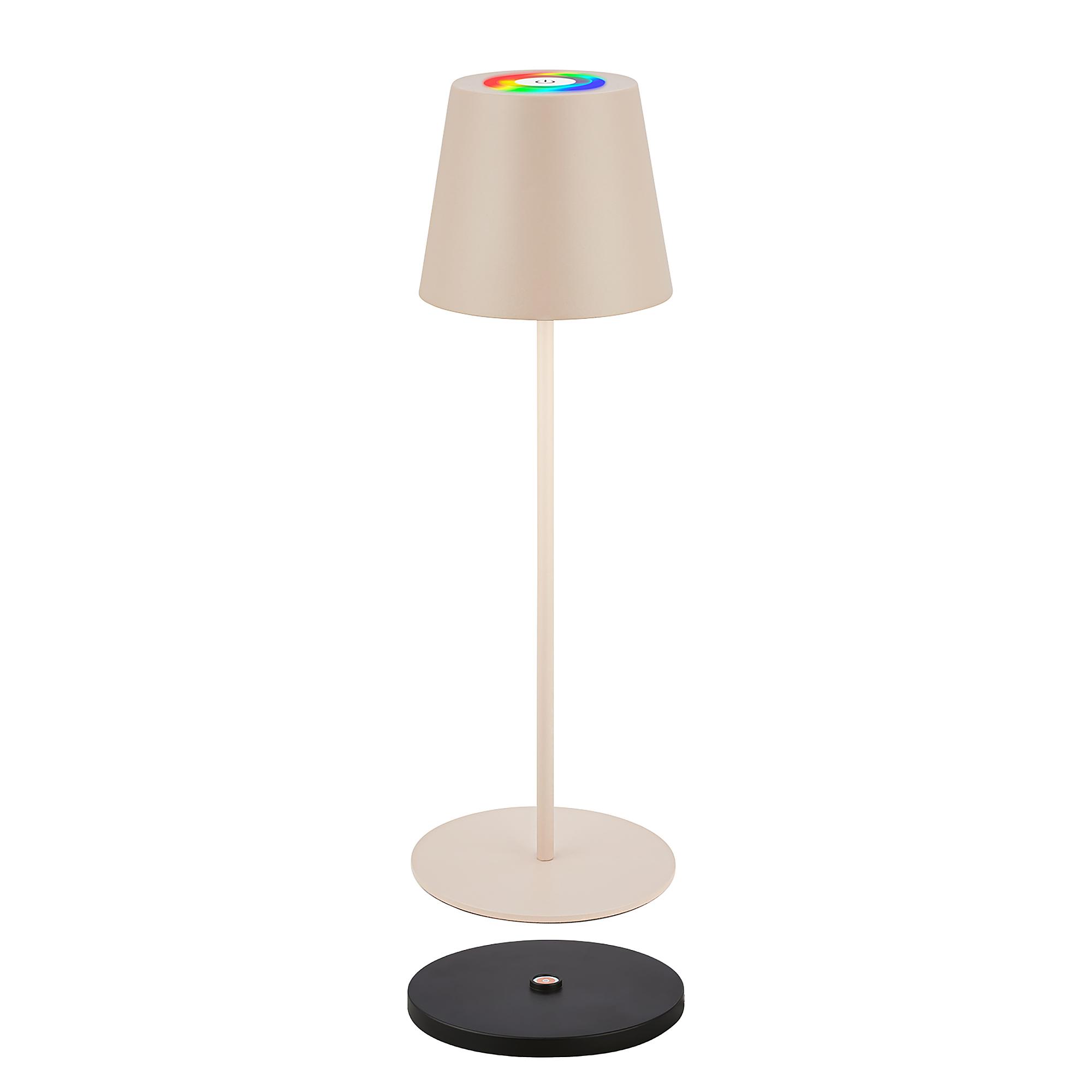 LED Cordless Table Lamp Cilano Plastic Beige 1