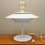 Table lamp metal white 1970s 5
