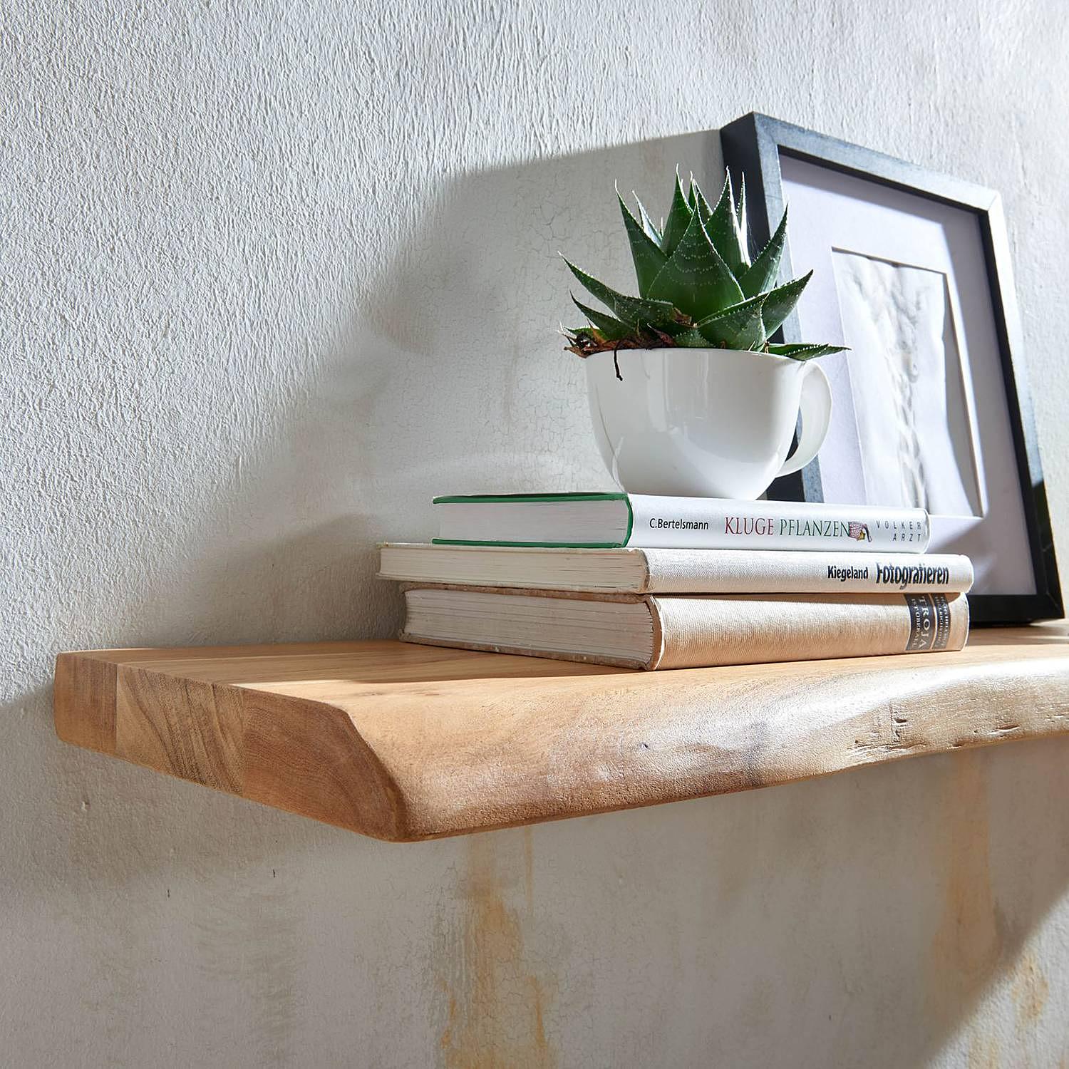 Padola Wandregal Akazie Massiv Braun 4