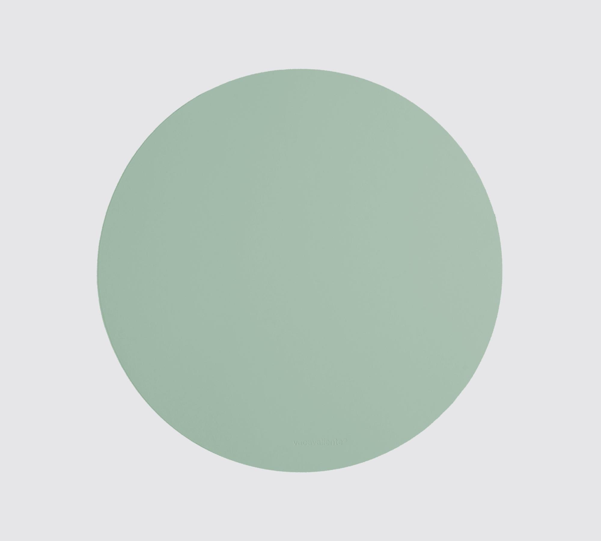 2x Rundes Tischset Ruca 100% Recyceltes Leder Minze 2