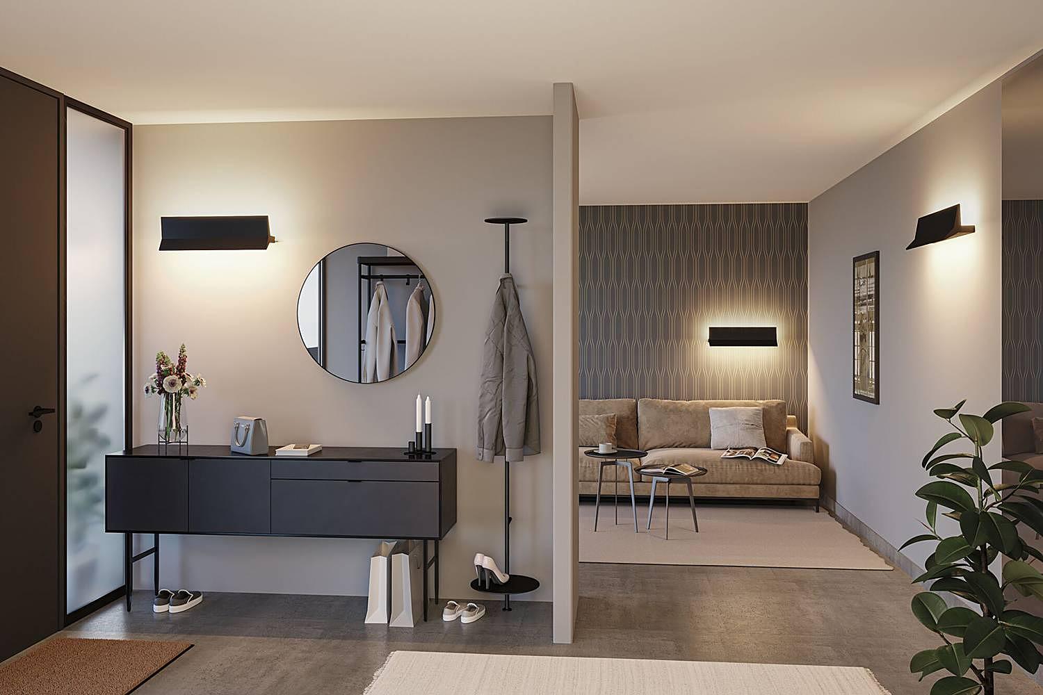 Stine Type A LED Wall Lamp Metal Black 1-light 3