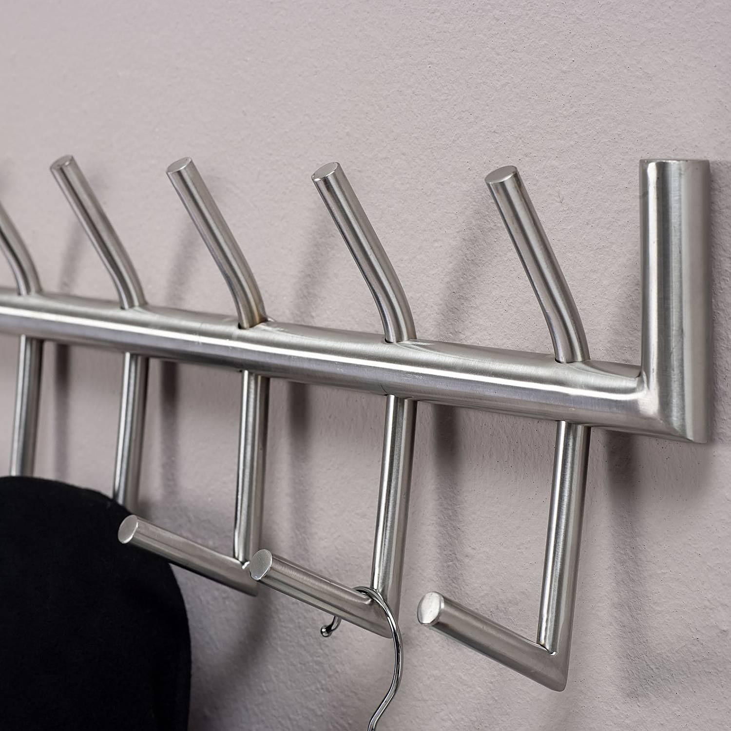 Wandgarderobe Starkow Stahl Silber 4
