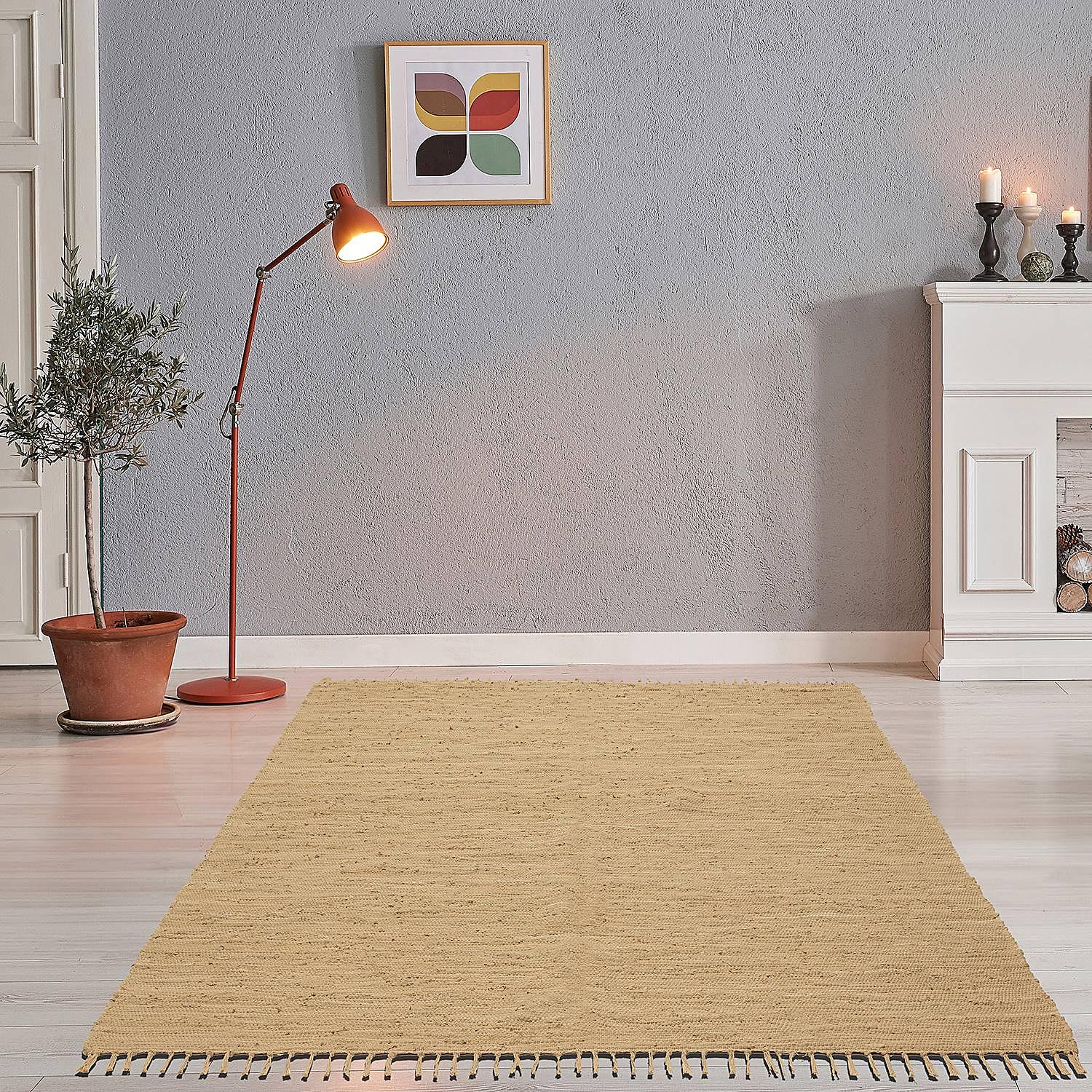 Happy Cotton Teppich Baumwolle Beige 40 x 60 cm 0