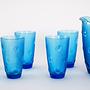 Gläser und Krug-Set Blau 1970er Jahre 4