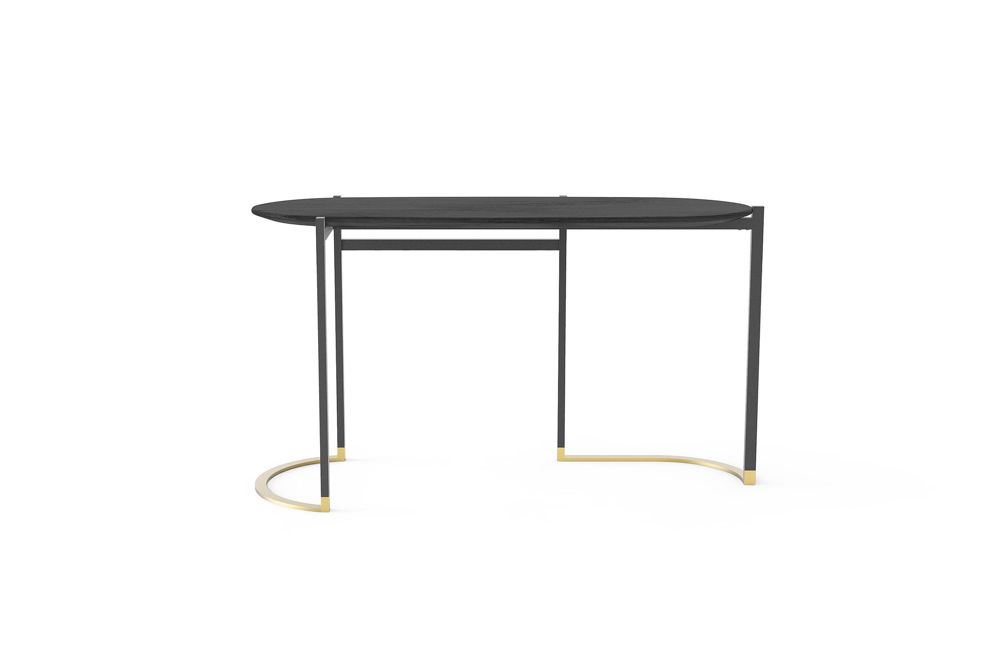 BLINK Console table steel wood veneer 1