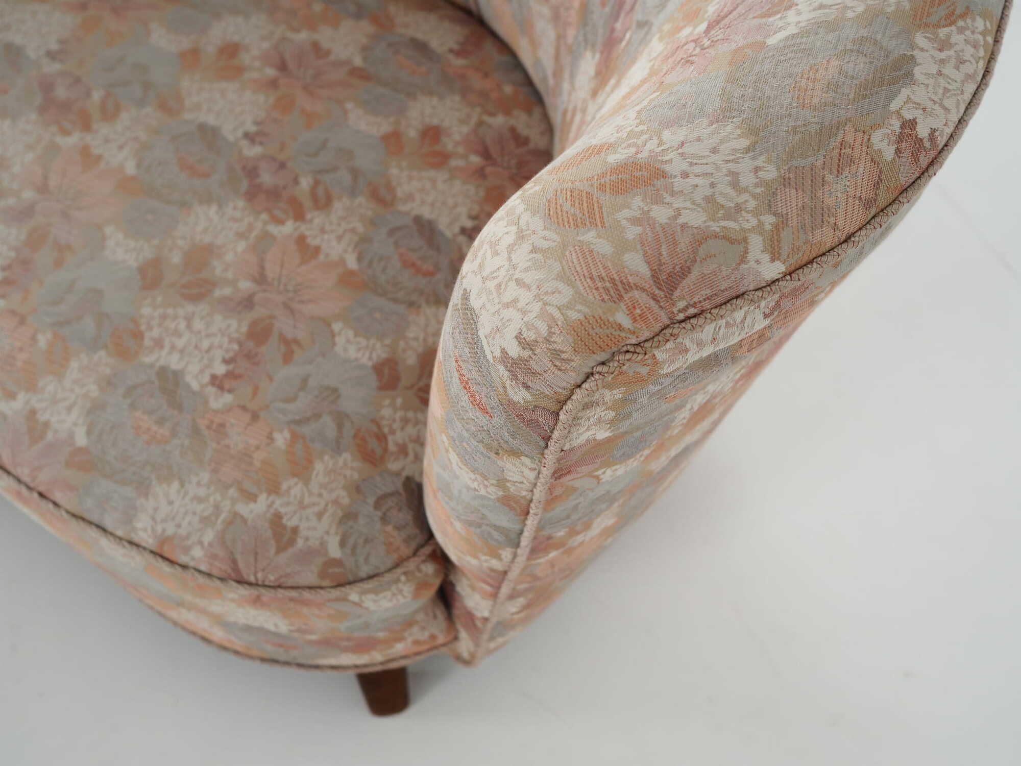Vintage Sofa Beechwood Textile Multicolored 1970s 8
