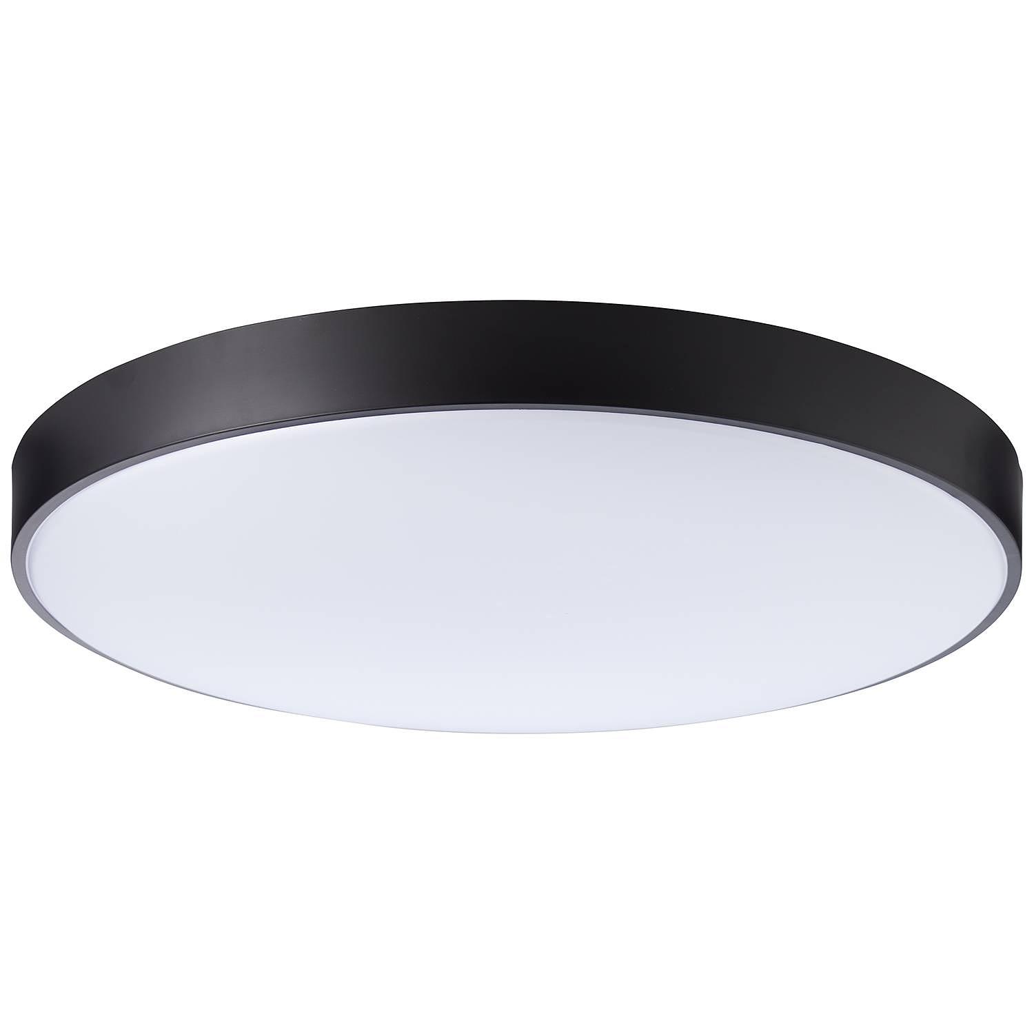 Slimline LED-Deckenleuchte Eisen Kunststoff Schwarz 2