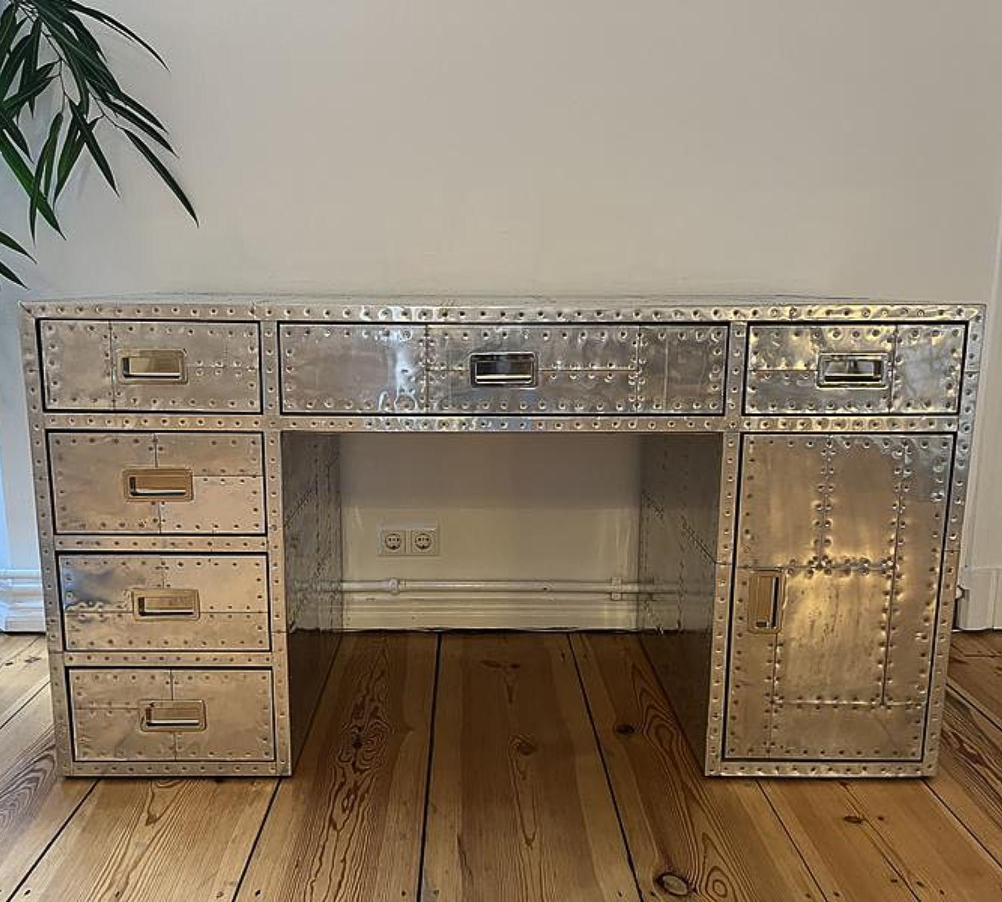 Schreibtisch Aluminiumbeschlag Silber 0