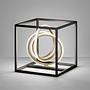 1-Light Gisi LED Table Lamp Iron Silicone Black Gold 0