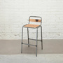 Jaden Hocker Holz Metall Braun 0