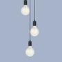 Pendant lamp 3-light Black 0