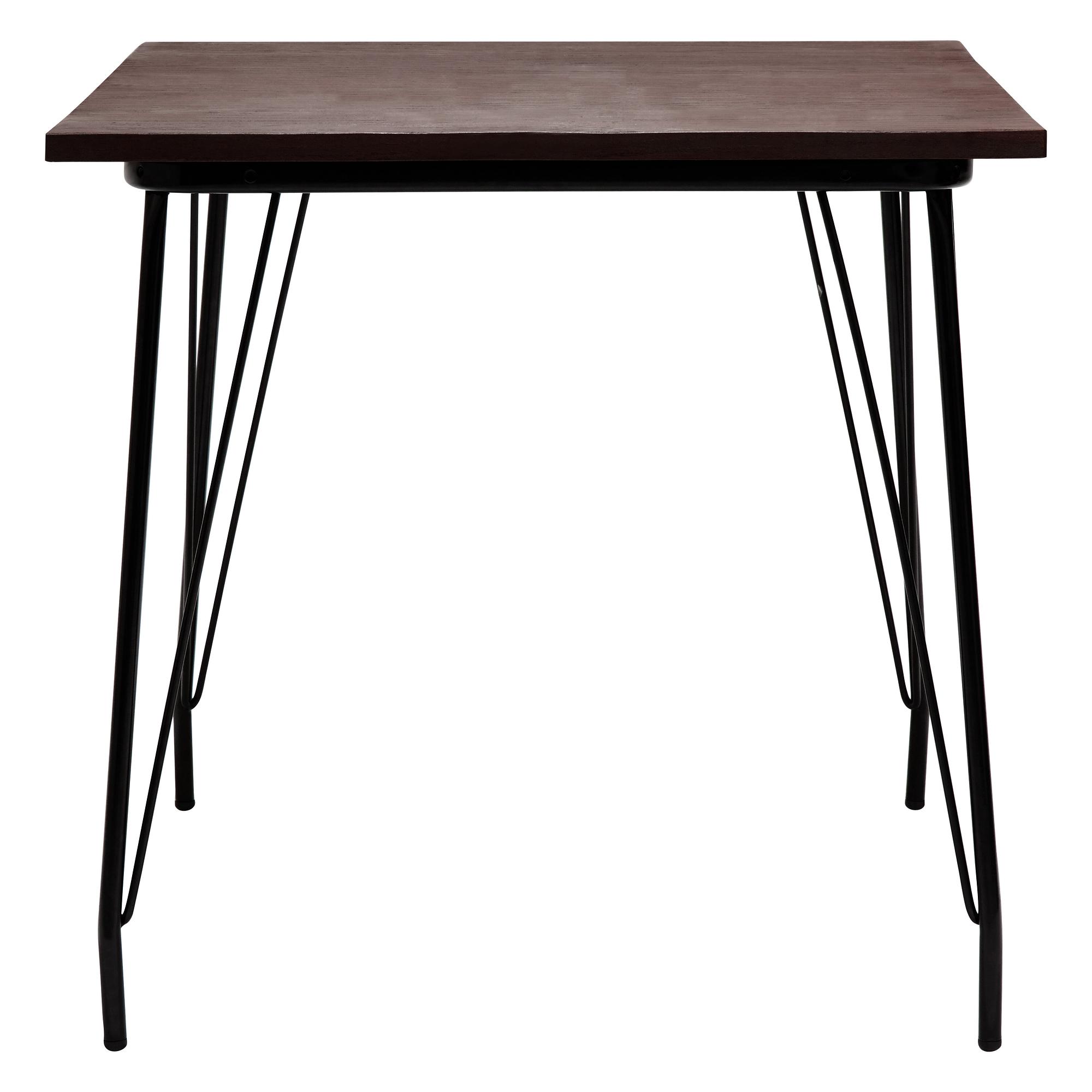 District Tisch Metall Ulmenholz Schwarz 3