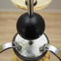 Vintage chandelier glass metal yellow 1970s 7