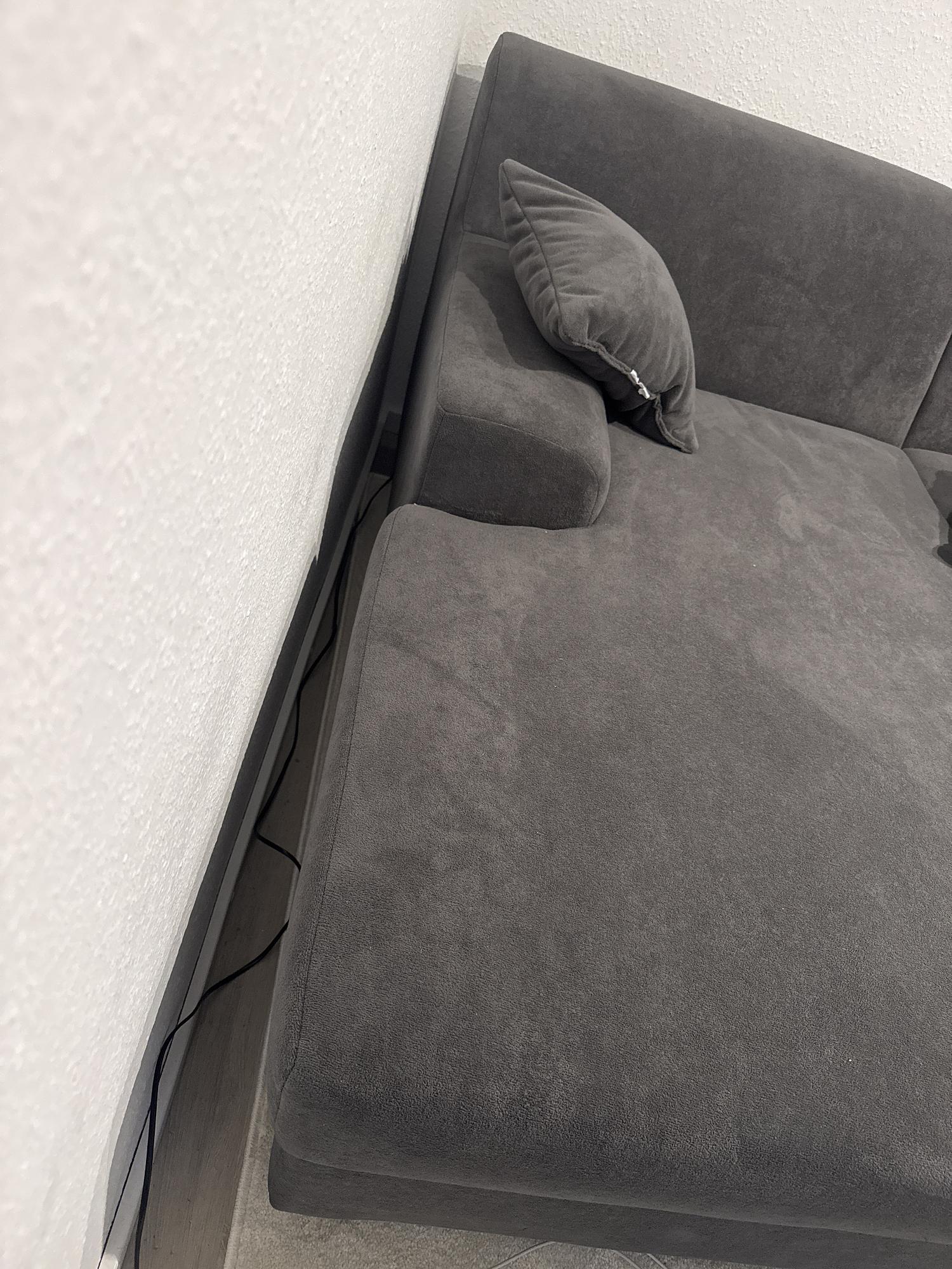 Ecksofa mit Schlaffunktion Grau 3