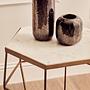 Shalimar Achteckiger Marmor und Gold Beistelltisch
 1