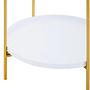 Trosa Two Tier Weiß und Gold Beistelltisch
 4
