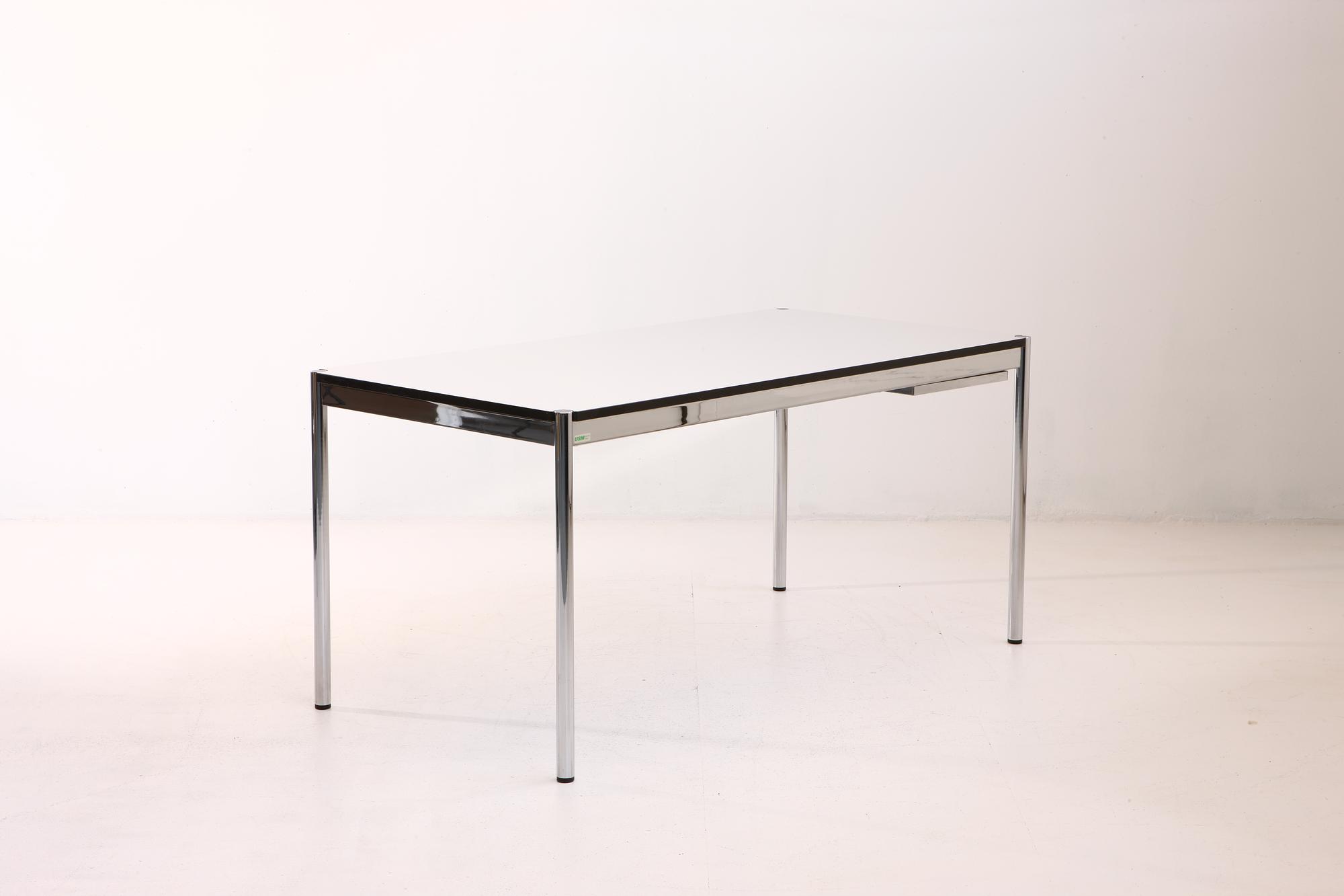 Schreibtisch mit Schiebeschublade Silber 0
