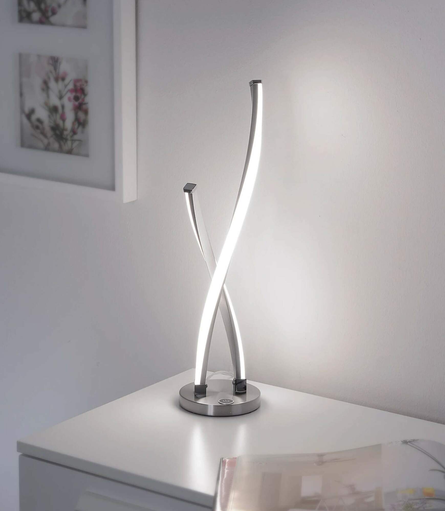 LED Tischleuchte 2-flammig Metall 1