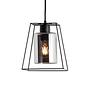 Pendant lamp Luxor I smoked glass iron 0