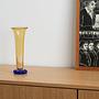 Glass vase Amber Cobalt blue 1