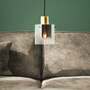 Pendant lamp 1-light smoked glass aluminum 5