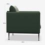 Flamingo armchair velvet Solemio dark green 70 4