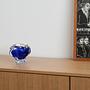 Böhmische Schale Blau Transparent 1970er Jahre 6