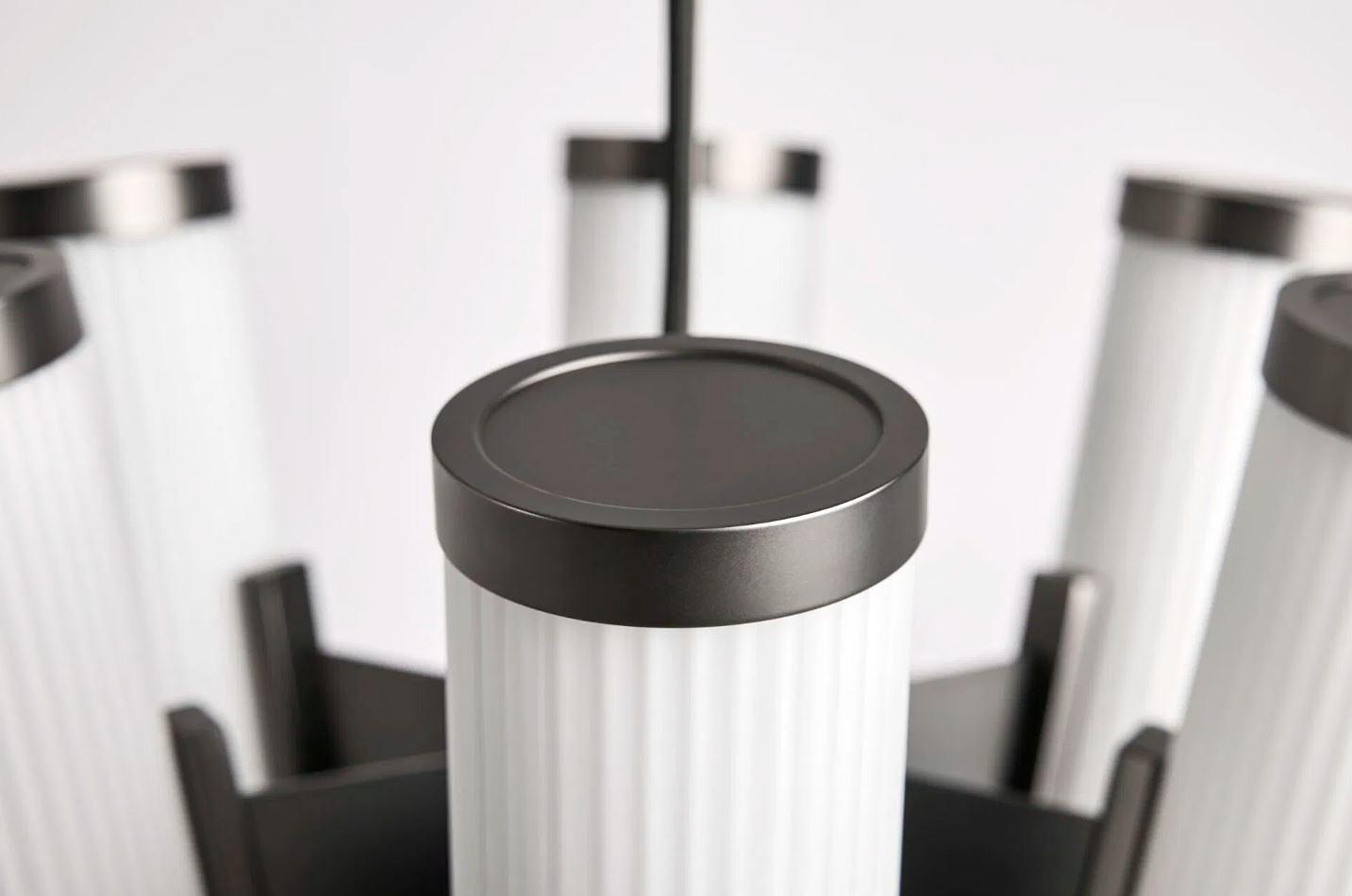 Deco Pendelleuchte Opalglas Eisen Ø40 cm 2