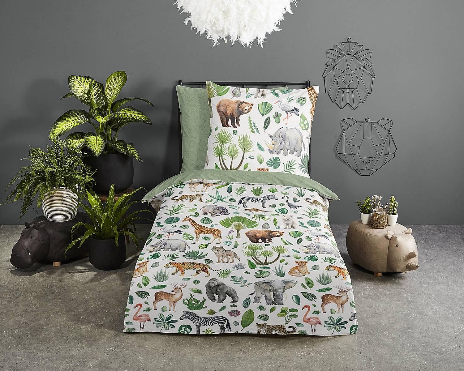 Children's bedding Cotton Green 135x200cm Pillowcase 80x80cm 2