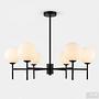 Ceiling Light Elyro 6-Light Opal Glass Iron Black 4