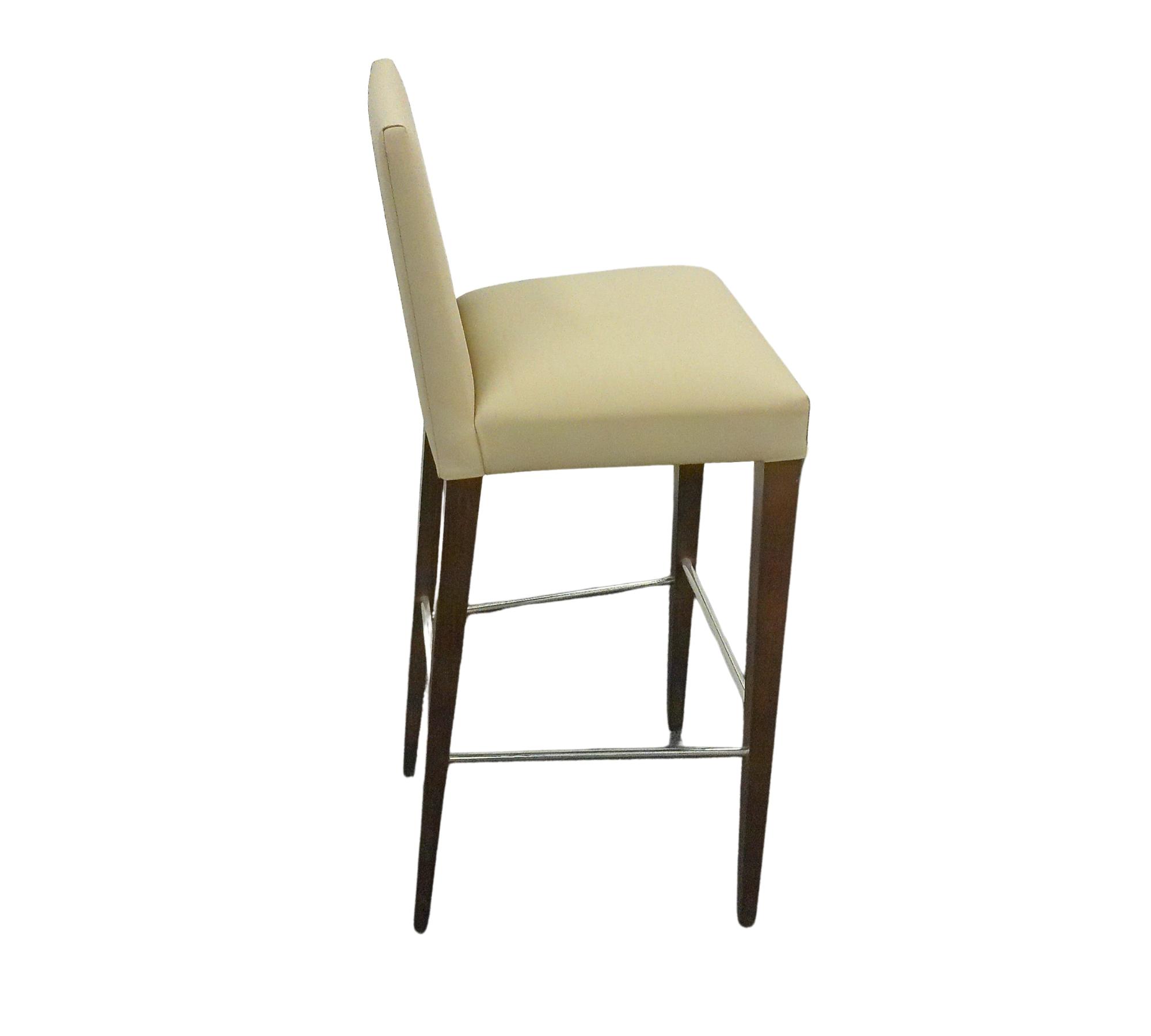 Anna BQ1385 Bar stool Leather Wood Beige 3