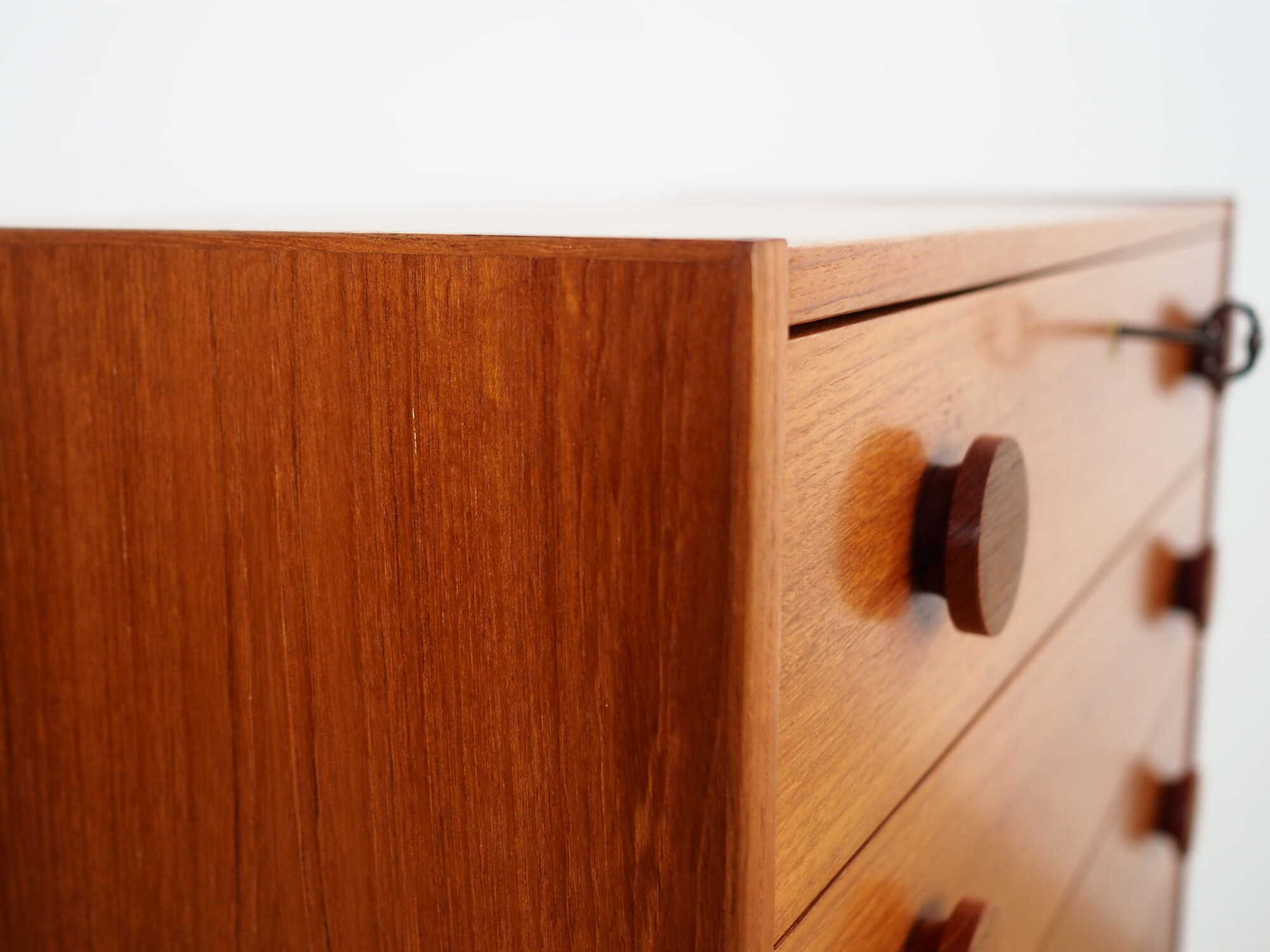 Vintage chest of drawers wood brown 1960s 7