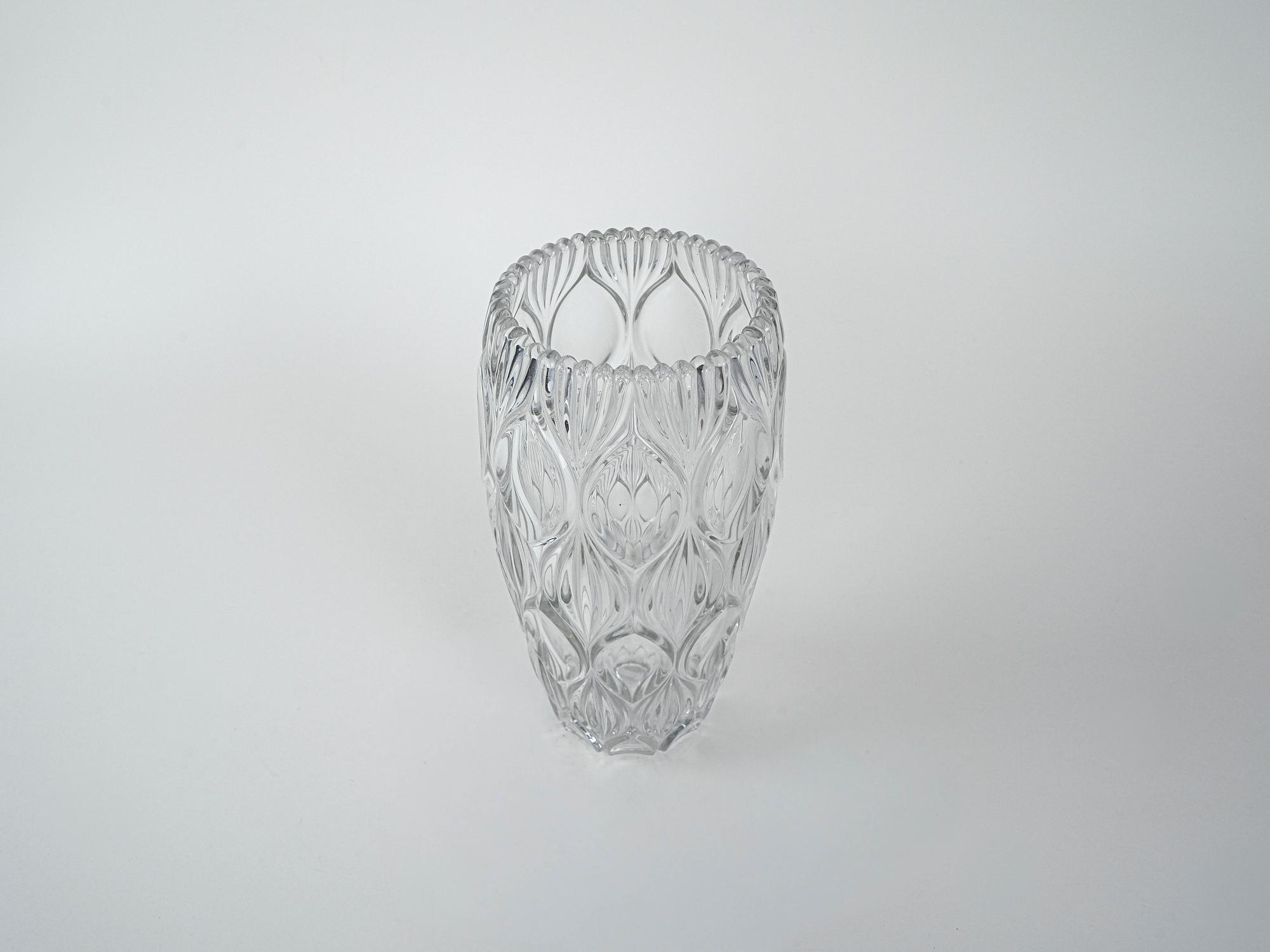 Kristallvase Transparent 1960er Jahre 5