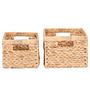 2x Possa Basket Water Hyacinth Brown 1