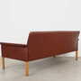 Sofa Leather Brown 1960s 3