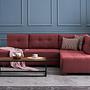 Manama Corner Sofa Bed Right - Claret Red 0